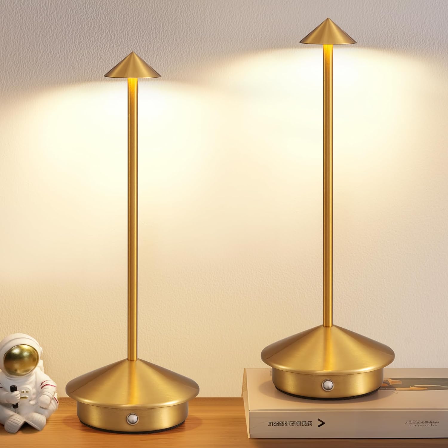 LED Desk Lamp for Desk and Nightstand - Table Lamps - Brown - Oaksoho