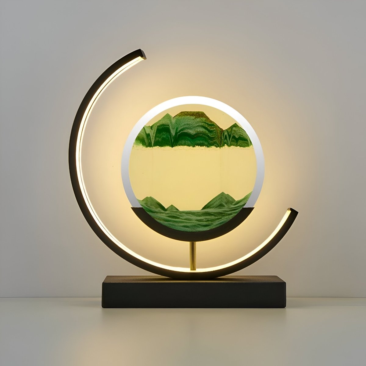 LED Sand Lamp with Remote Control - Table Lamp - Green - Oaksoho