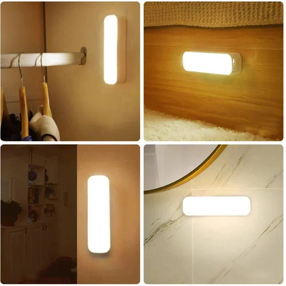 LED Wall Light with Motion Sensor Rechargeable Energy - Saving Indoor Outdoor - Appliques murales - White Motion Sensor - Oaksoho
