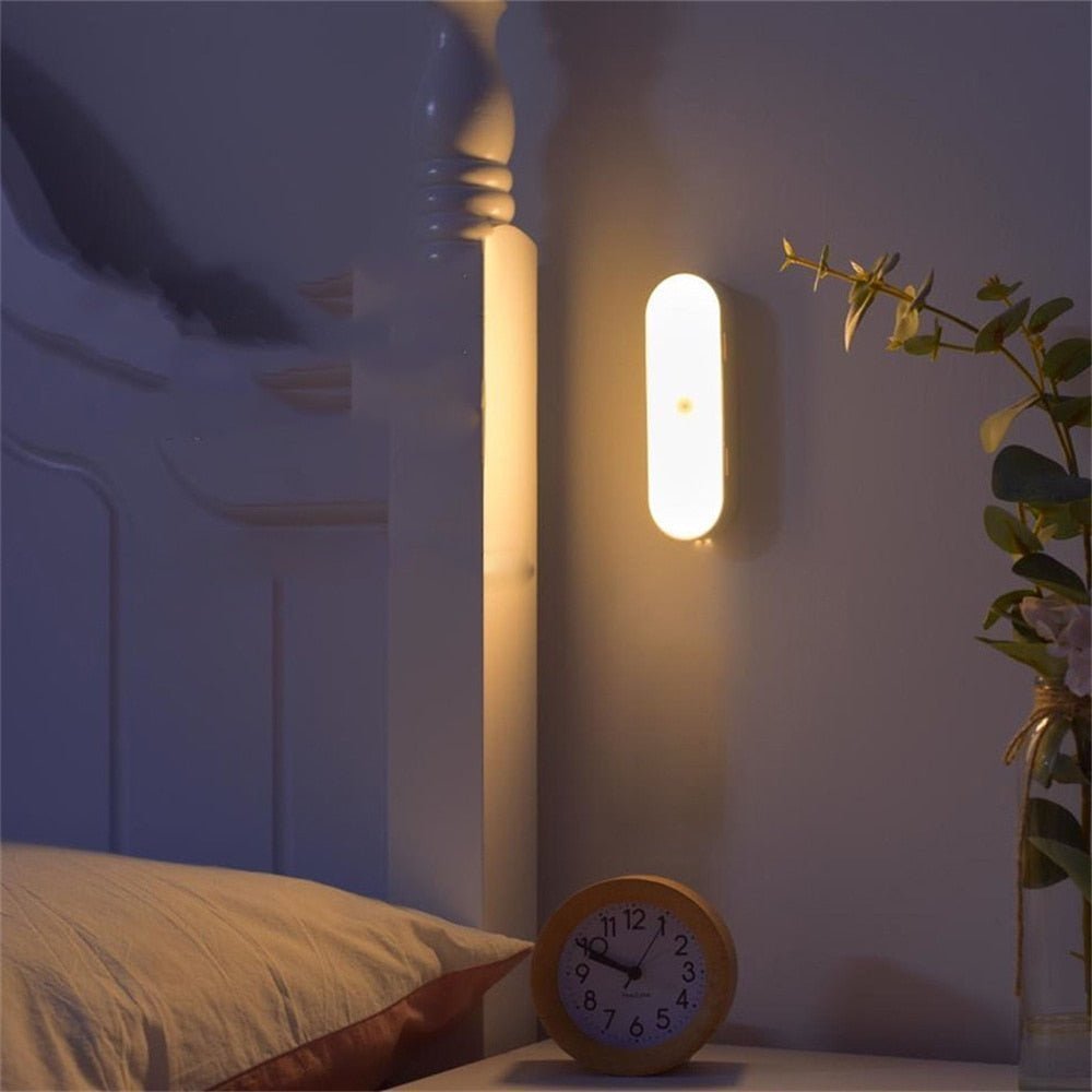 LED Wall Light with Motion Sensor Rechargeable Energy - Saving Indoor Outdoor - Appliques murales - Warm Light Motion Sensor - Oaksoho