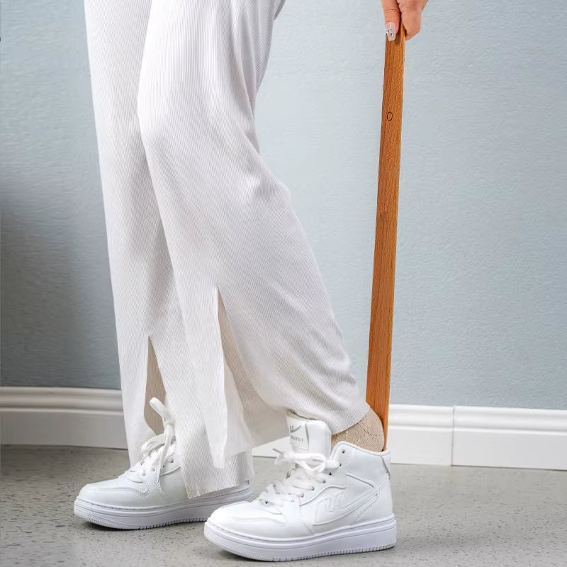 Long Shoe Horn with Strong Grip - Living Room - Brown - Oaksoho
