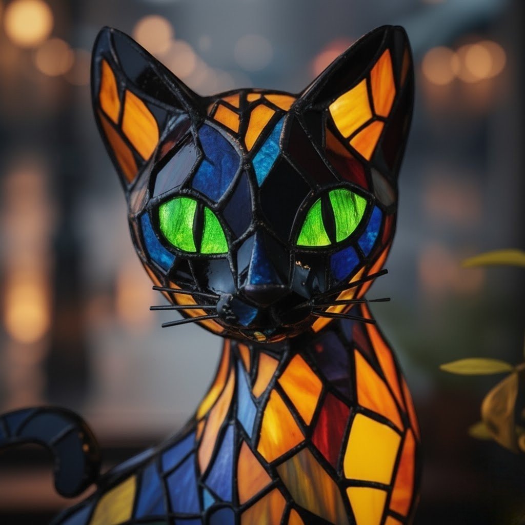 Lumikat – Handmade LED Cat Lamp for Cosiness & Gifts - Table Lamps - Oaksoho