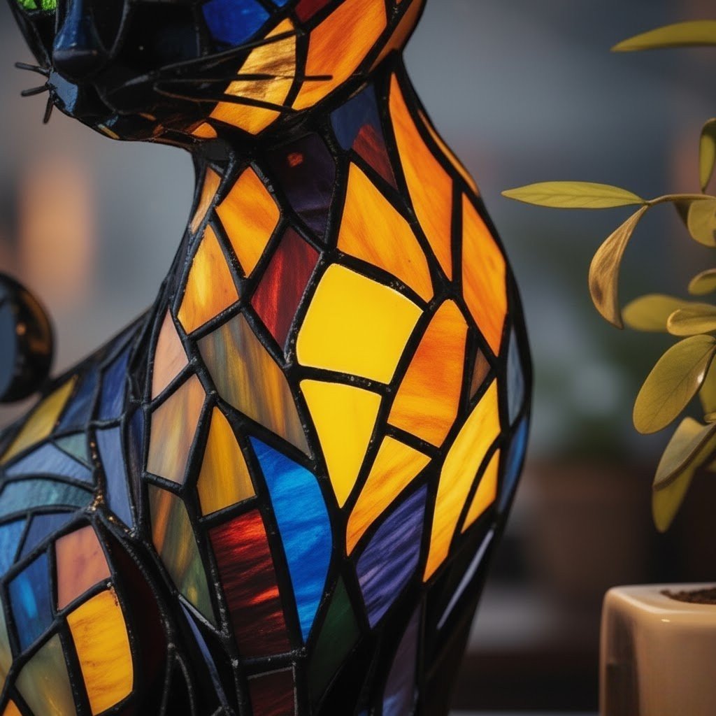 Lumikat – Handmade LED Cat Lamp for Cosiness & Gifts - Table Lamps - Oaksoho
