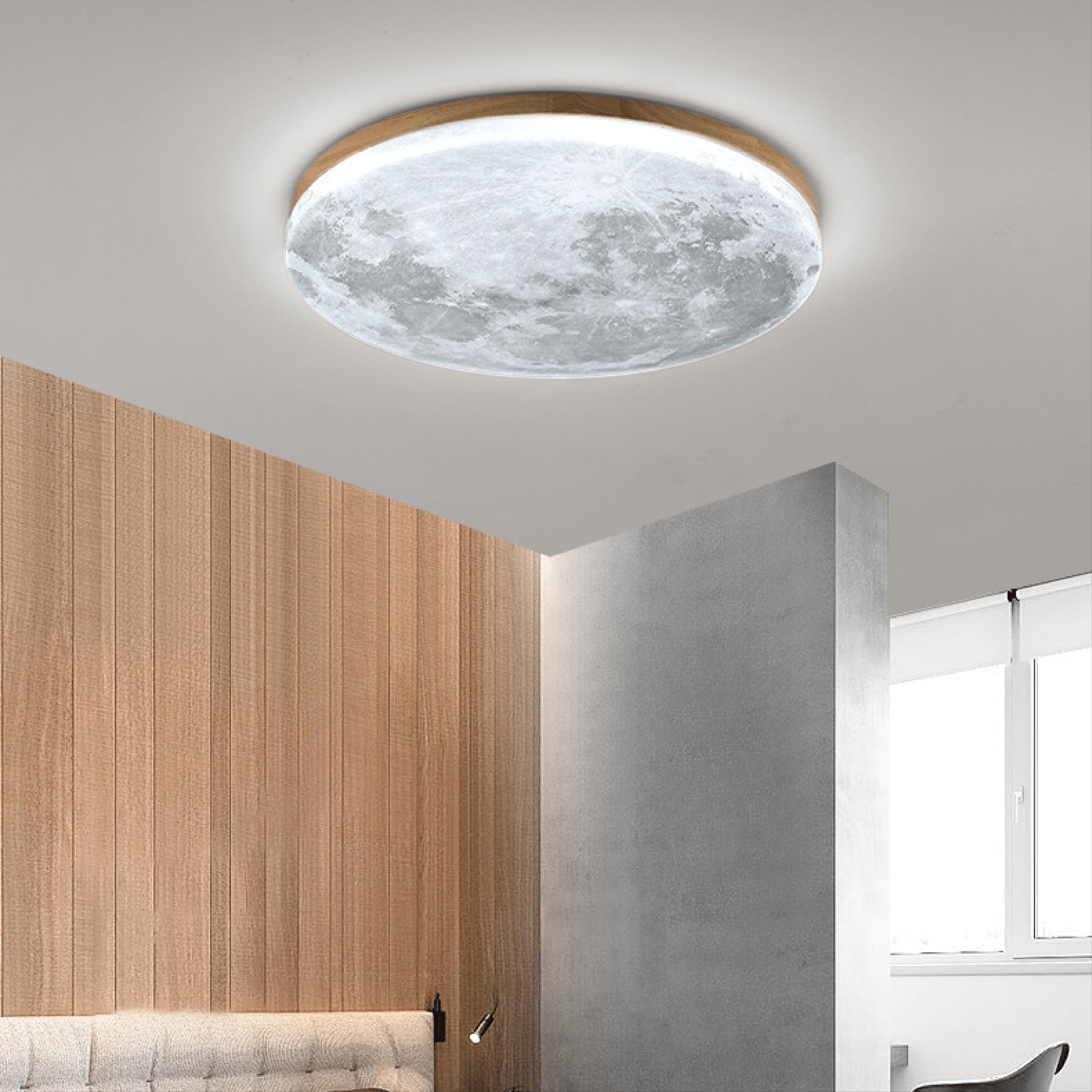 Maan Ceiling Lamp – Modern Dimmable LED Design - Deckenleuchten - White - Oaksoho
