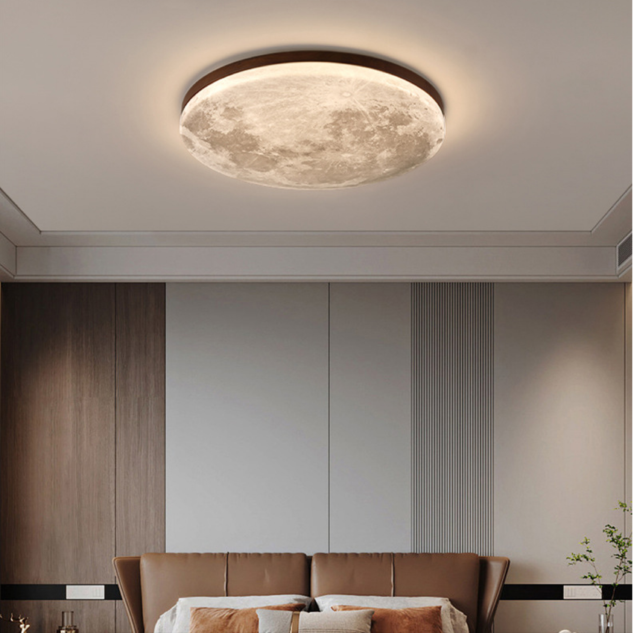 Maan Ceiling Lamp – Modern Dimmable LED Design - Deckenleuchten - Yellow - Oaksoho