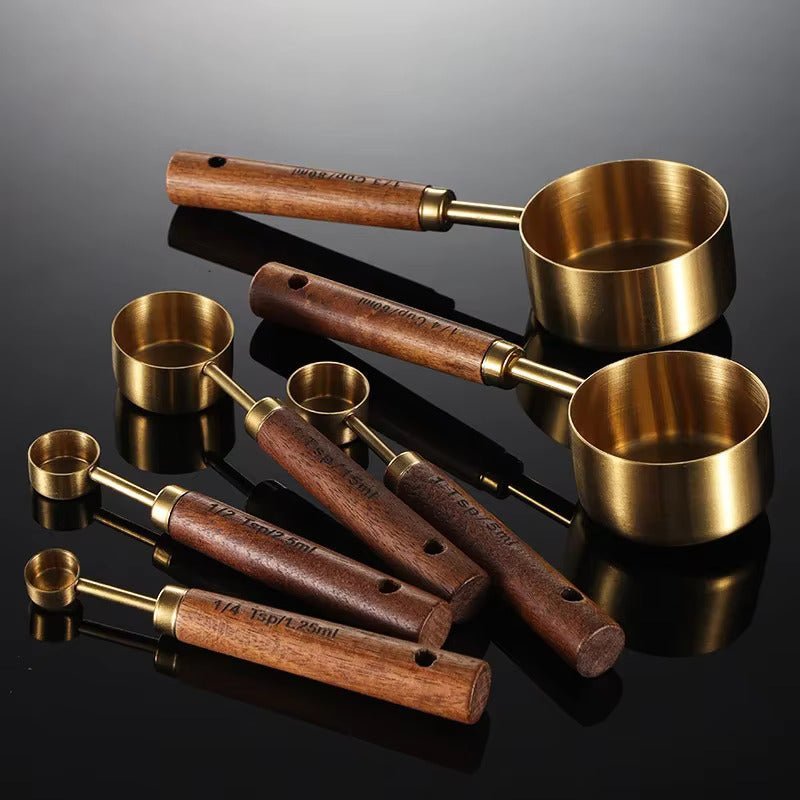 Measuring Cup Set for Cooking and Baking - Measuring Cup - Gold - Oaksoho