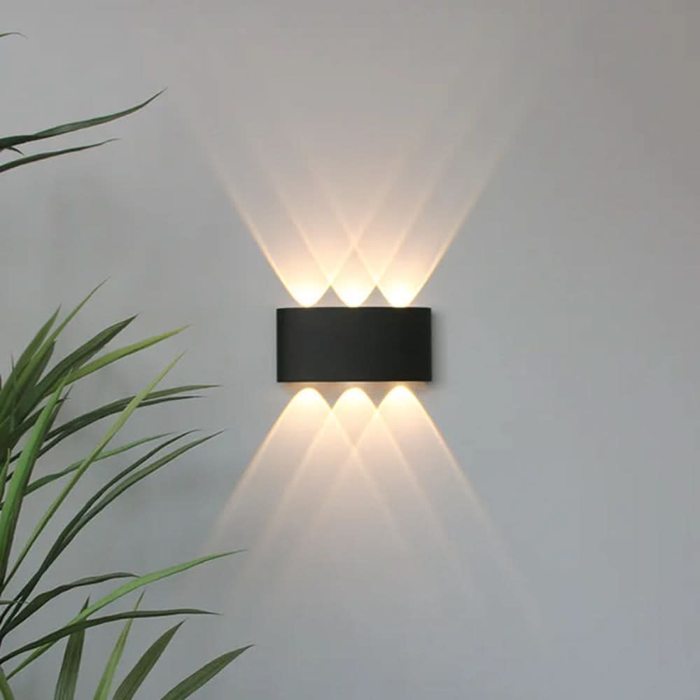 Minimalist LED Wall Light for Outdoor and Indoor Use - Wall Light - 6W | Black - Oaksoho