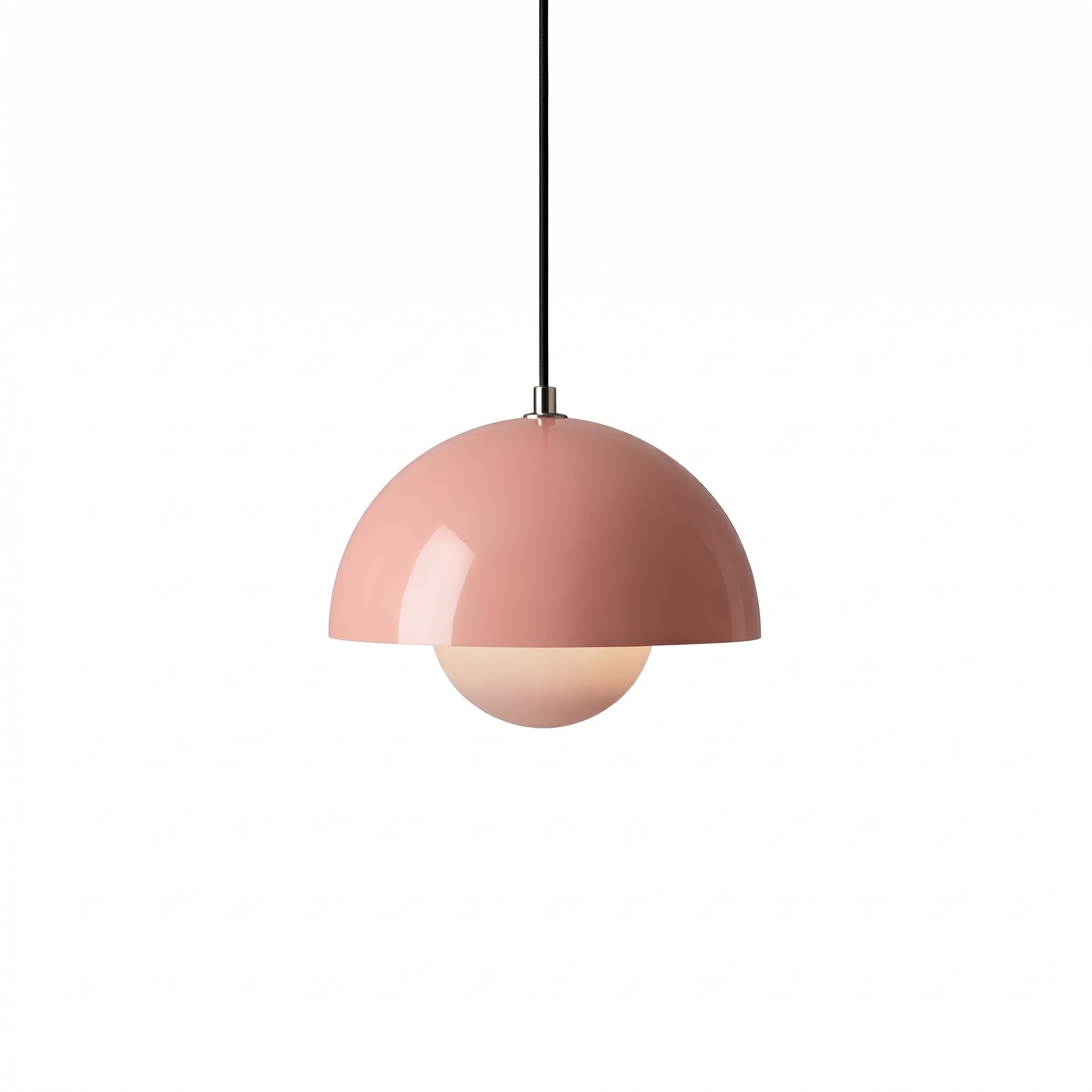 Minimalist Pendant Light Semi - Spherical Shape - Pendat Light - Pink - Oaksoho