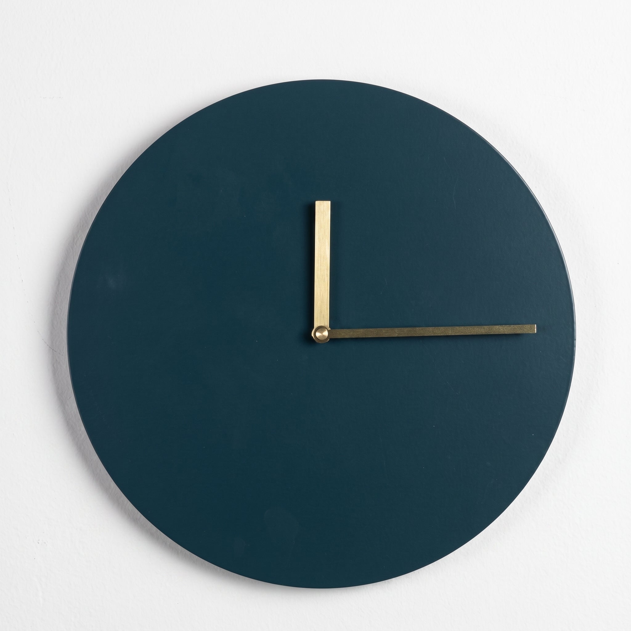 Minimalist Round Wall Clock without Numbers - Wall Clock - Dark Green - Oaksoho