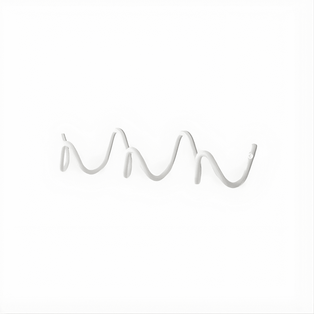 Minimalist Wall-Mounted Coat Rack with Modern Metal Design - Coat & Hat Racks - White - Oaksoho