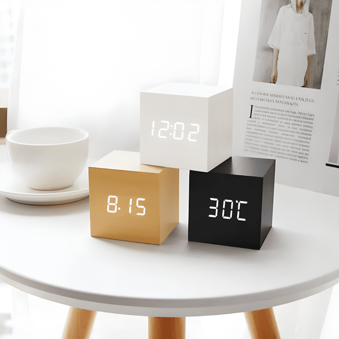Modern LED Alarm Clock with Clear Display and Smart Features - Alarm Clock - White - Oaksoho