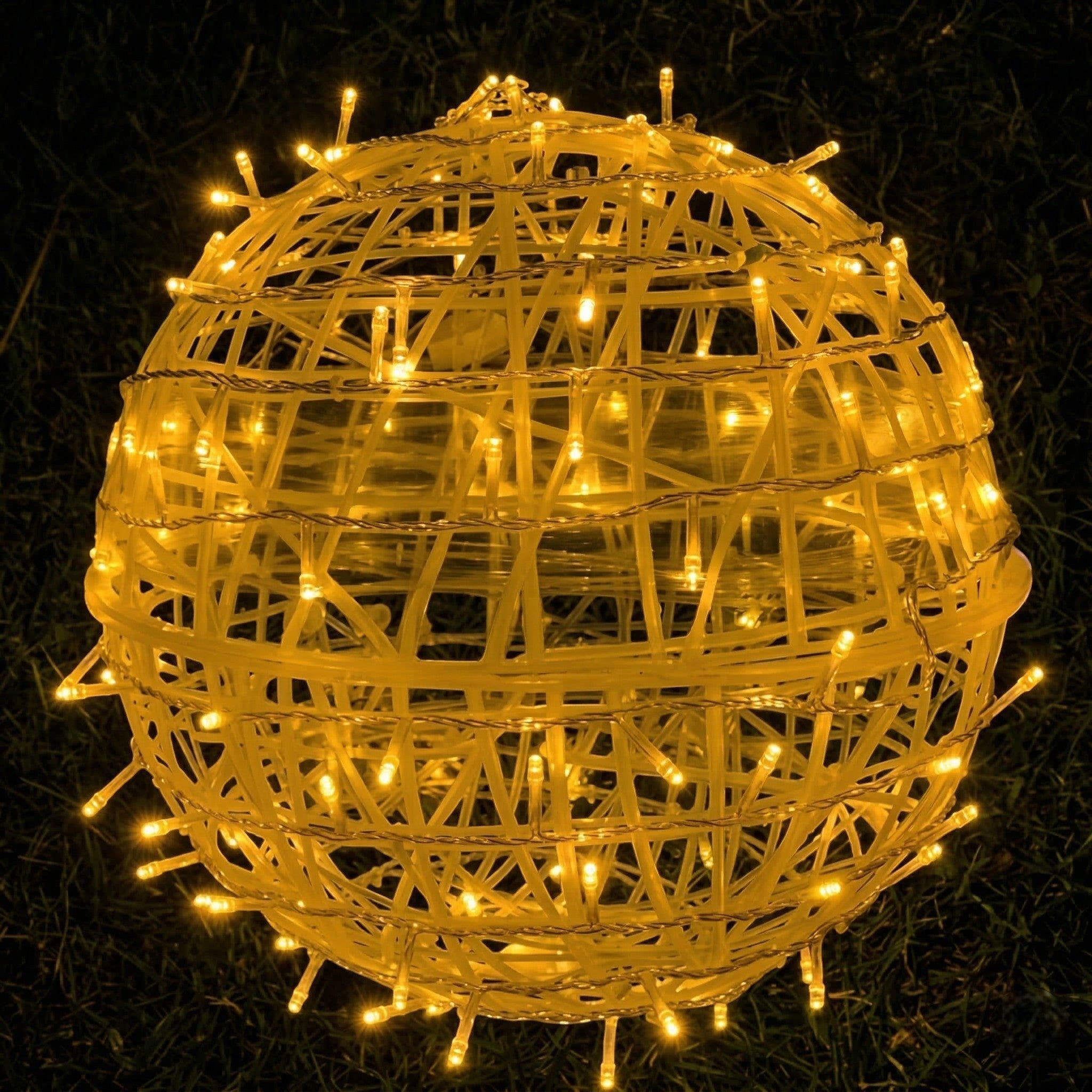 Modern LED Light Balls for Atmospheric Indoor and Outdoor Areas - LED Light Balls - Yellow - Oaksoho