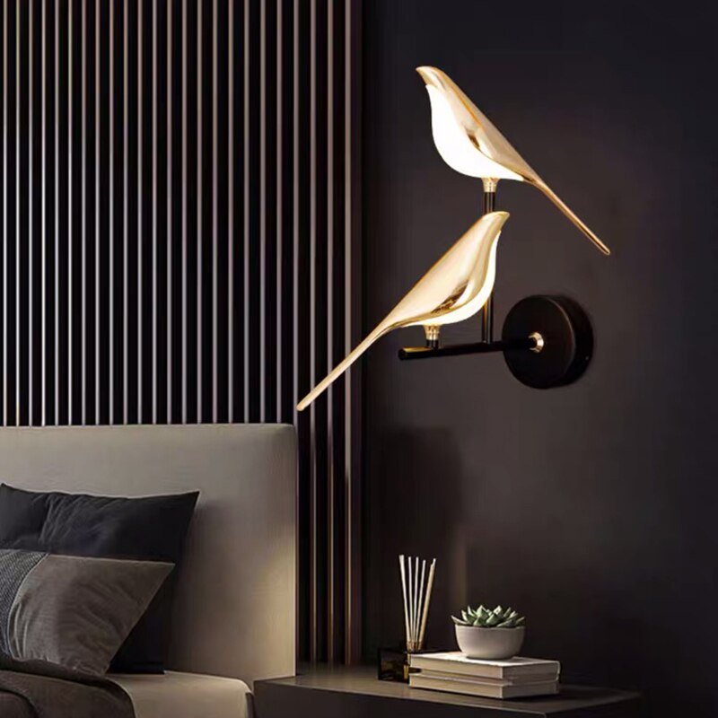 Modern LED Wall Light in Bird Design for Stylish Interiors - Wall lamp - 2 Birds Wall Light - Oaksoho