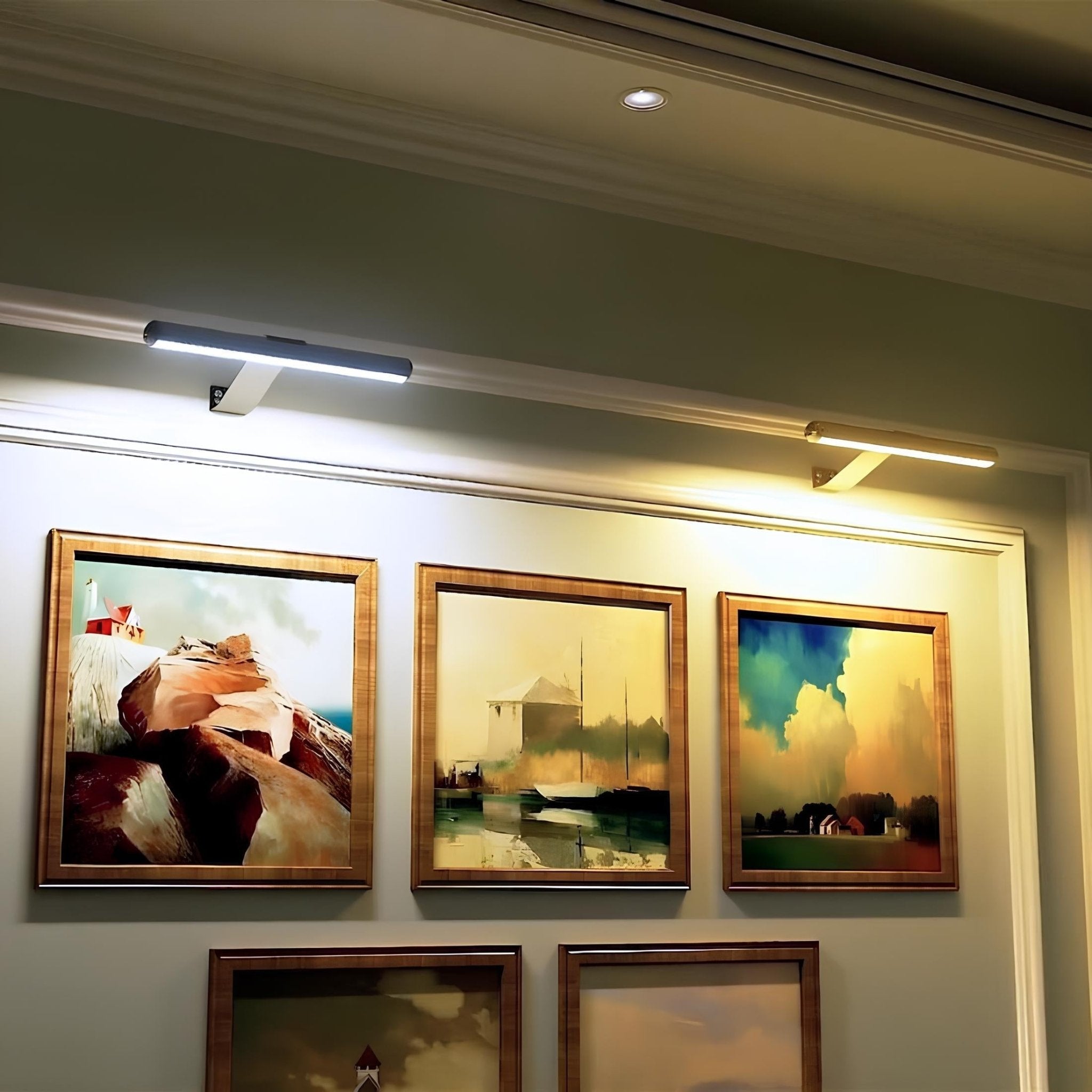 Modern Linear LED Wall - Mounted Gallery Light - Wall Light - Black - Oaksoho