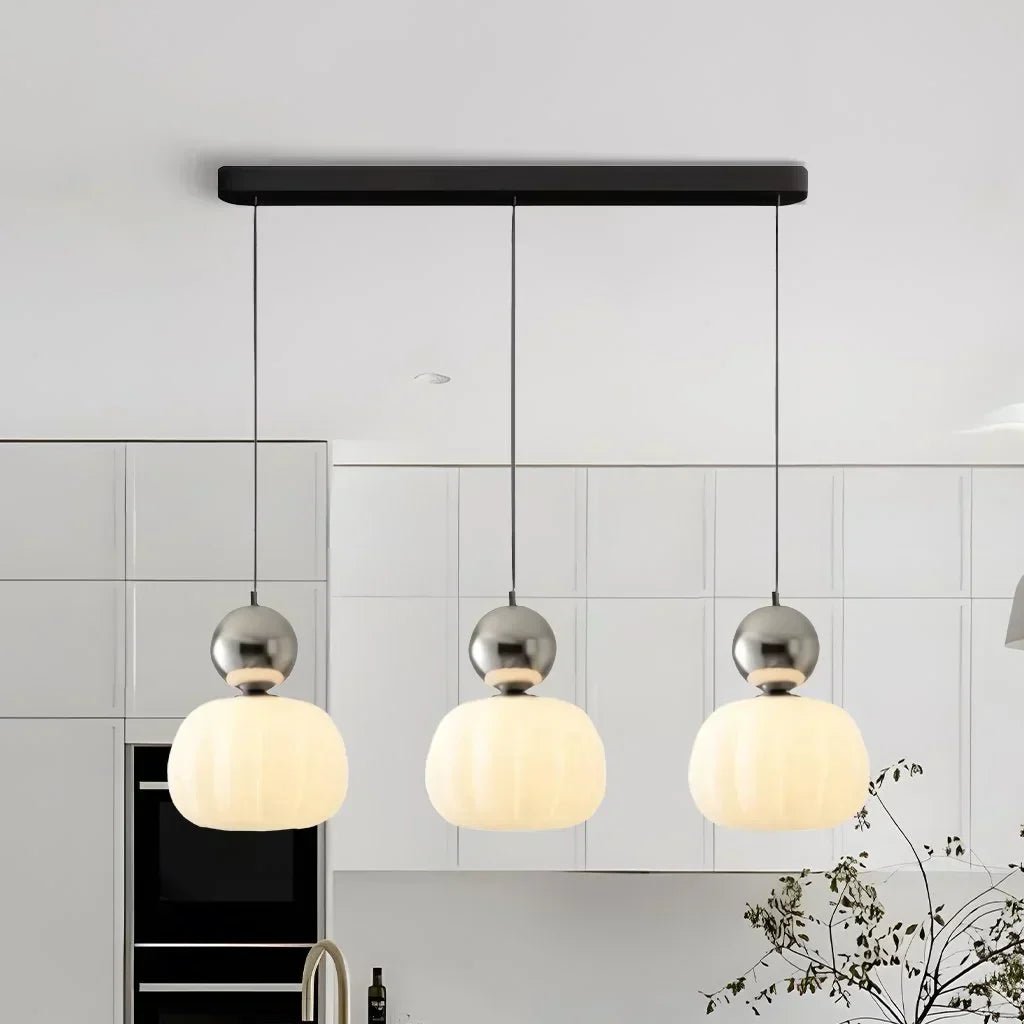 Modern Pendant Light with Colored Accents - Ceiling Light Fixtures - Silver - Oaksoho