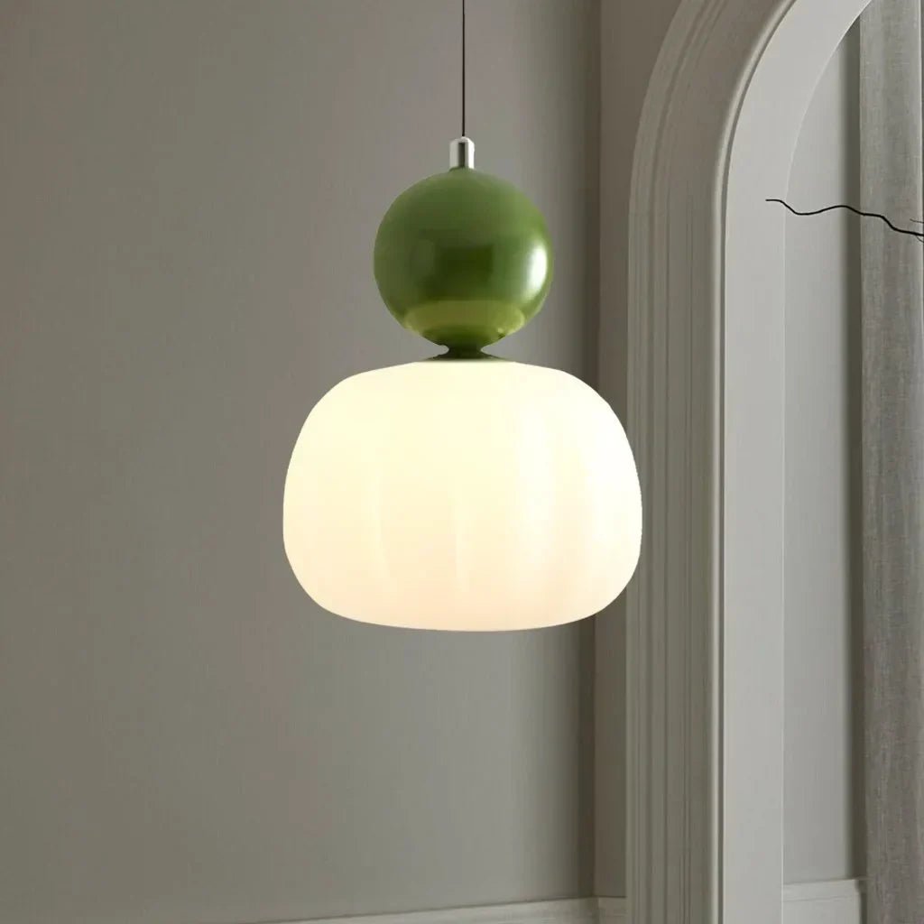 Modern Pendant Light with Colored Accents - Ceiling Light Fixtures - Green - Oaksoho
