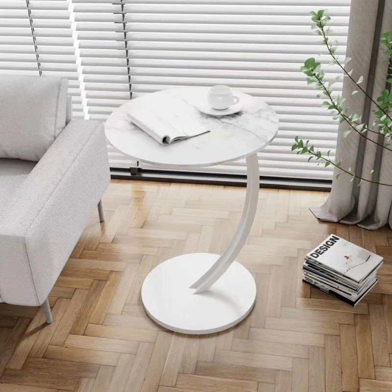 Modern round side table with curved base - Table - H - Oaksoho