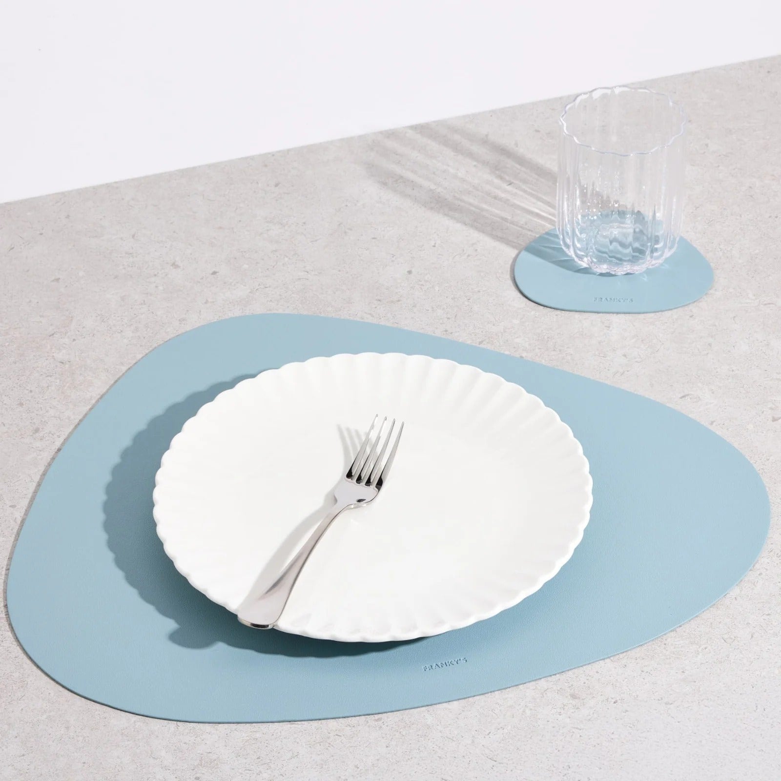 Modern Triangular Placemat - Placemat - Light Blue - Oaksoho