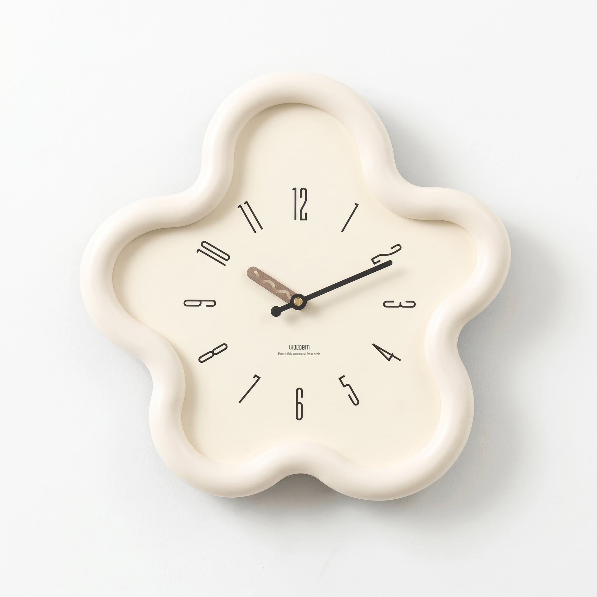 Modern Wall Clock in Flower Shape - Wall Clock - White - Oaksoho