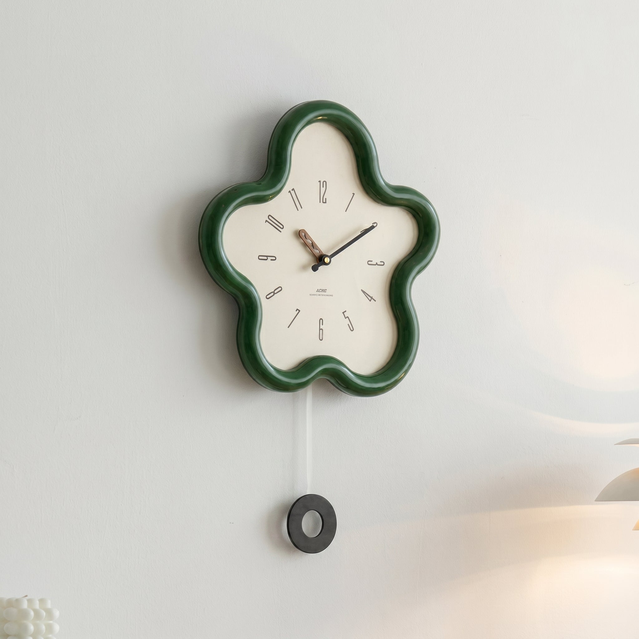 Modern Wall Clock in Flower Shape - Wall Clock - Green - Oaksoho