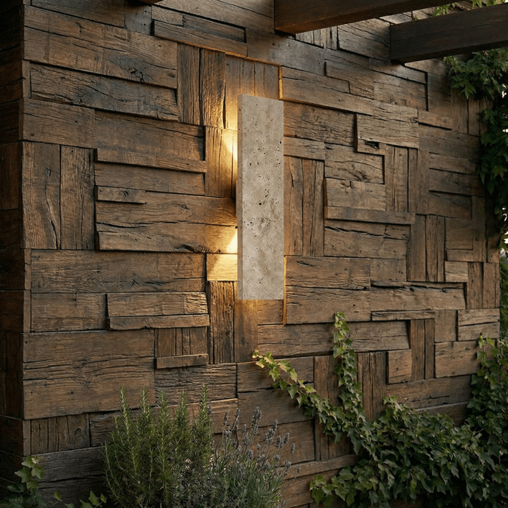 Natural Stone Effect Up Down LED Indirect Glow Wall Light - Wall Light Fixtures - Oak Soho