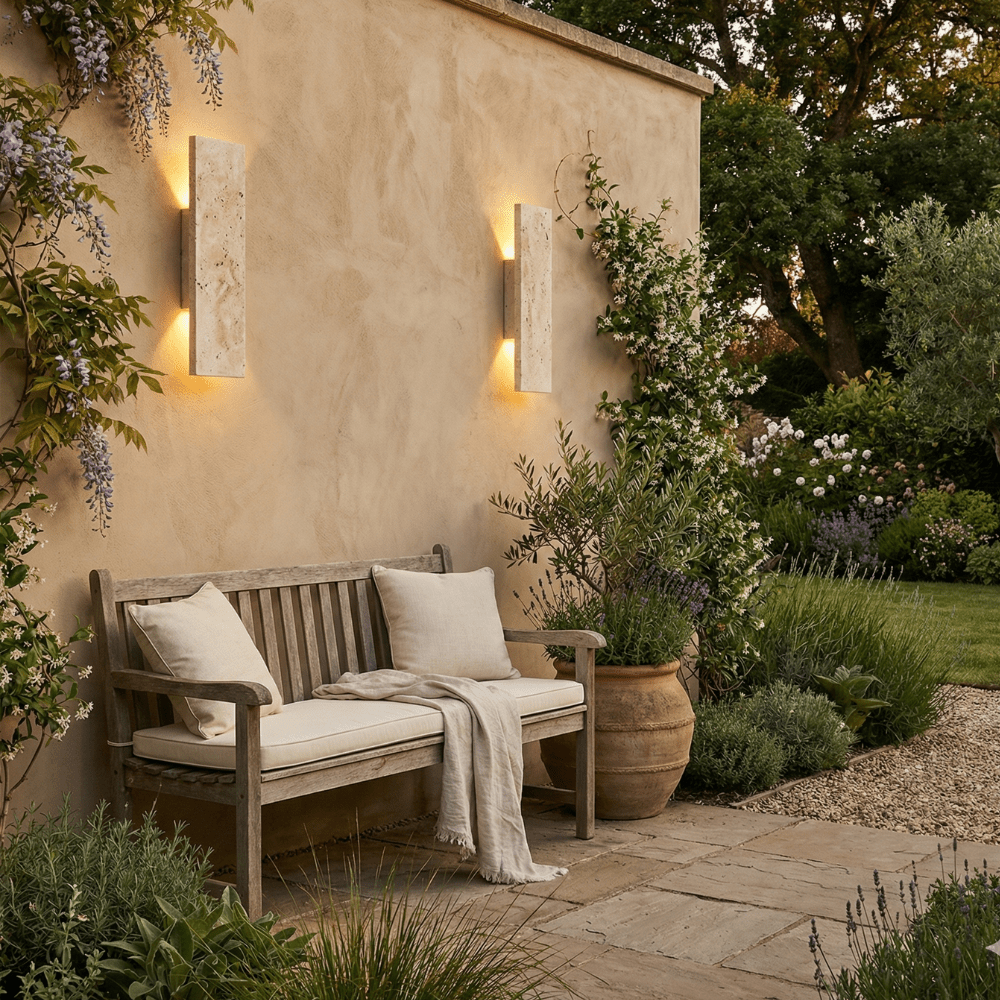 Natural Stone Effect Up Down LED Indirect Glow Wall Light - Wall Light Fixtures - Oak Soho