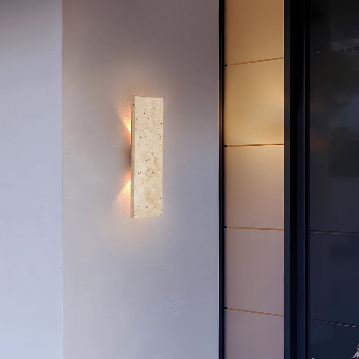 Natural Stone Effect Up Down LED Indirect Glow Wall Light - Wall Light Fixtures - Oak Soho