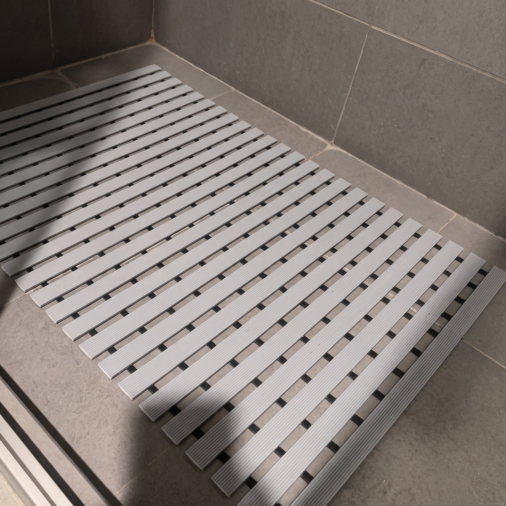 Non-slip Waterproof Shower Mat - Bath Mats & Rugs - Grey - Oaksoho
