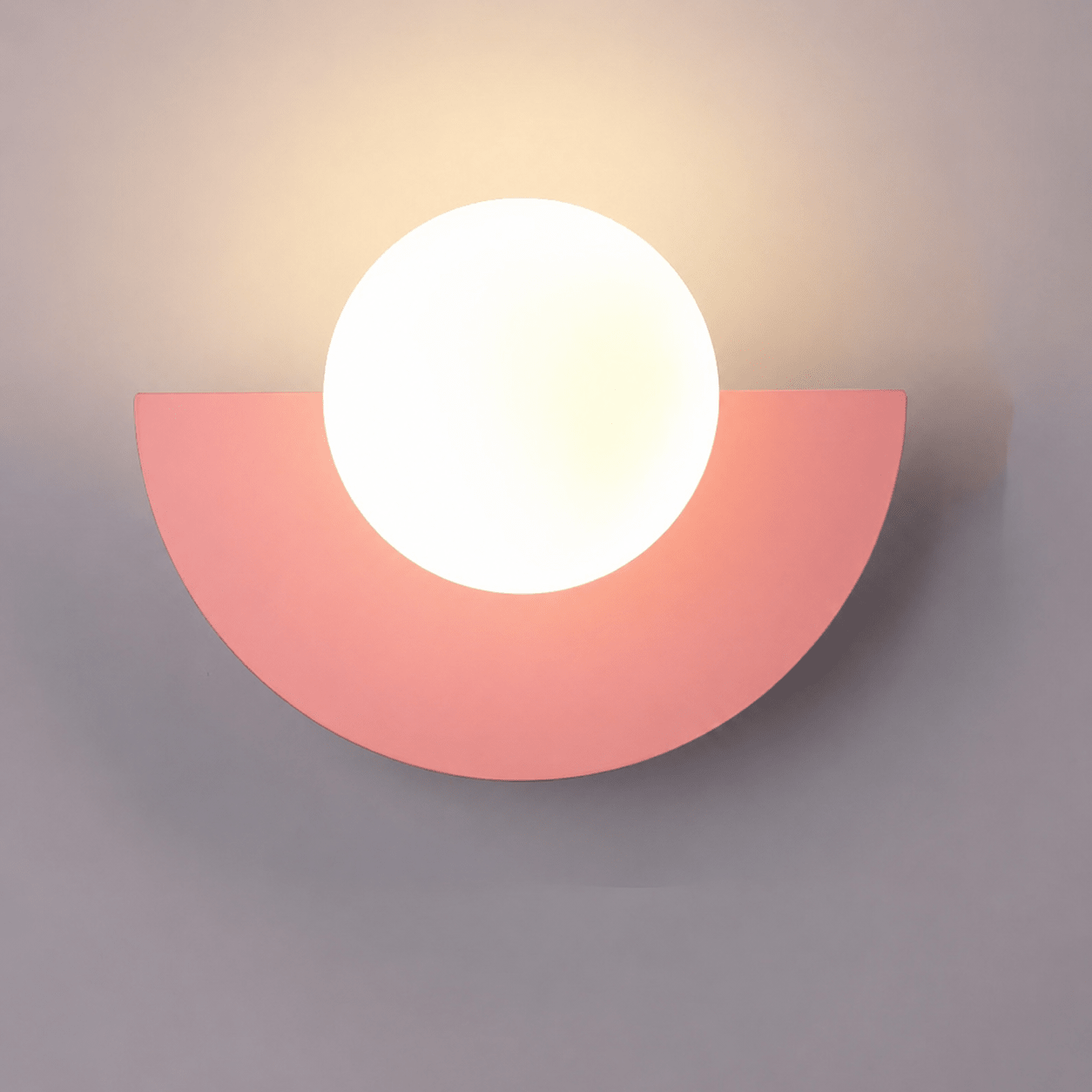 Nordic Semi-Round LED Wall Lamp Modern Design - Wall Light - Pink - Oaksoho