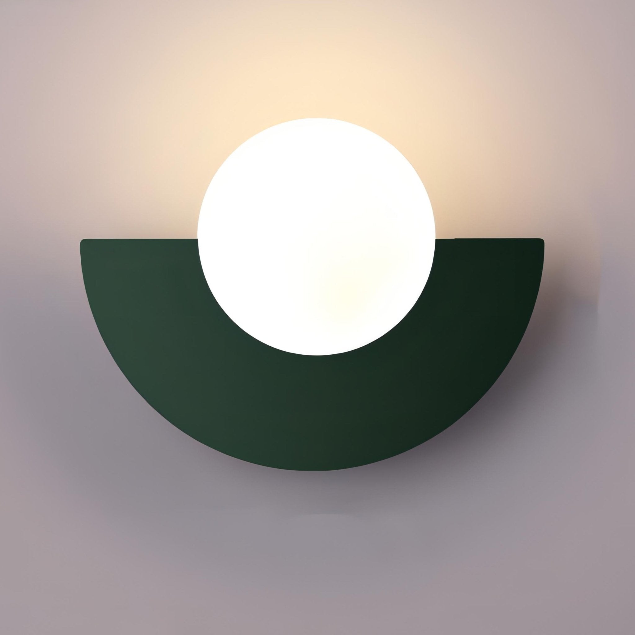 Nordic Semi - Round LED Wall Lamp Modern Design - Wandleuchte - Green - Oaksoho