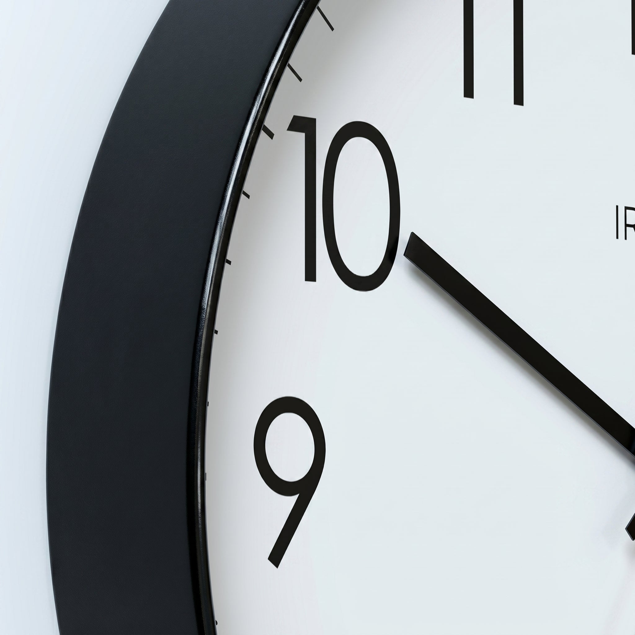 Nordic Wall Clock with Large Numbers and Silent Movement - Wall Clock - Black - Oaksoho