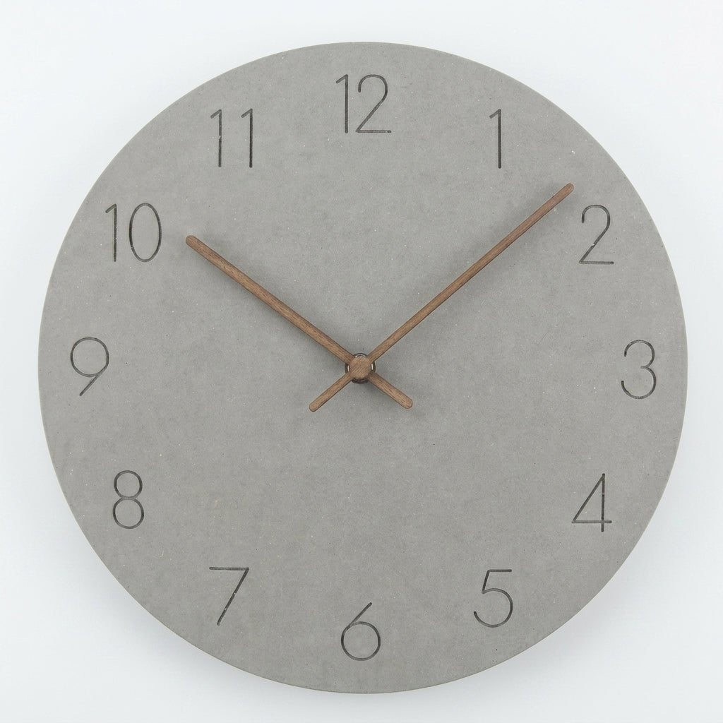 Nordic Wall Clock with Matte Dial without Frame - Wall Clock - Grey - Oaksoho