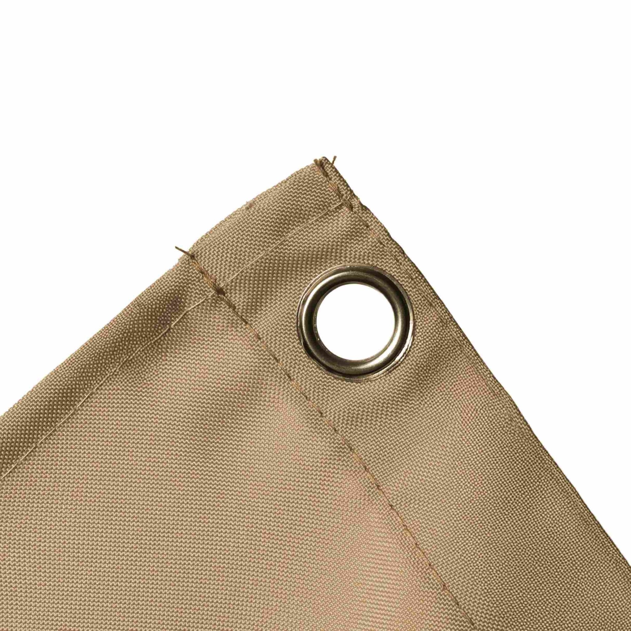 Outdoor Curtain with Transparent Window and Eyelets - Outdoor Curtain - Beige - Oaksoho