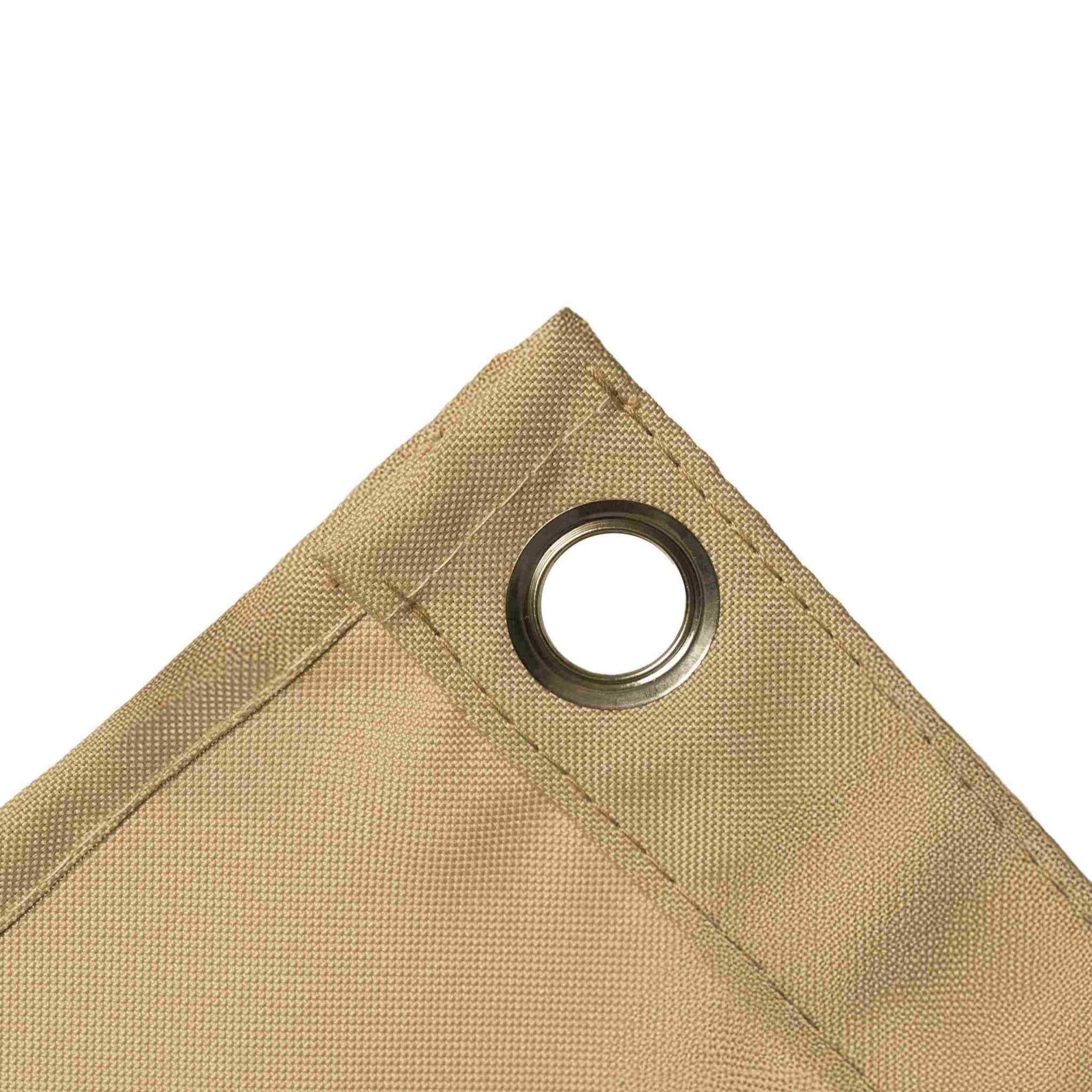 Outdoor Curtain with Transparent Window and Eyelets - Outdoor Curtain - Beige - Oaksoho