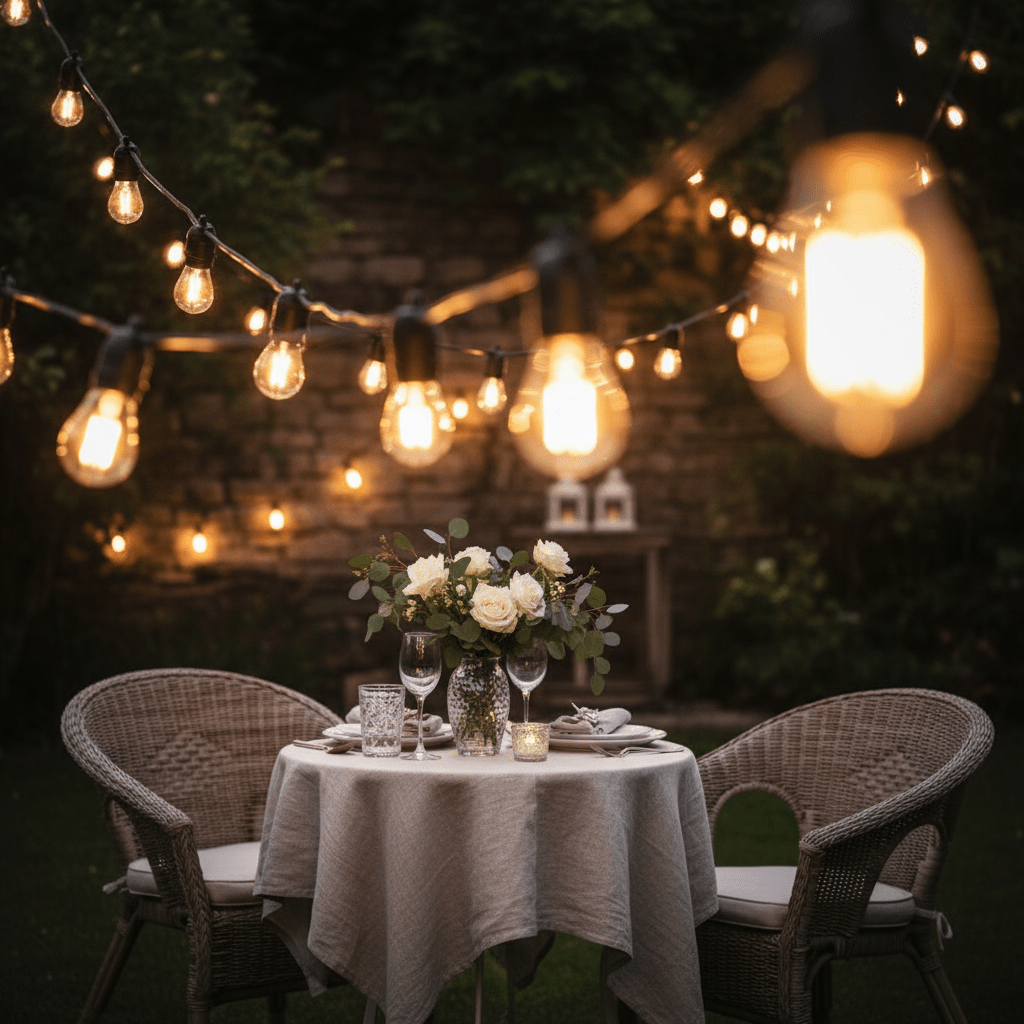 Outdoor LED string lights with hanging Edison bulbs - String Lights - 15 m – 15 lights (1W - 2700K - 220V) - Oaksoho
