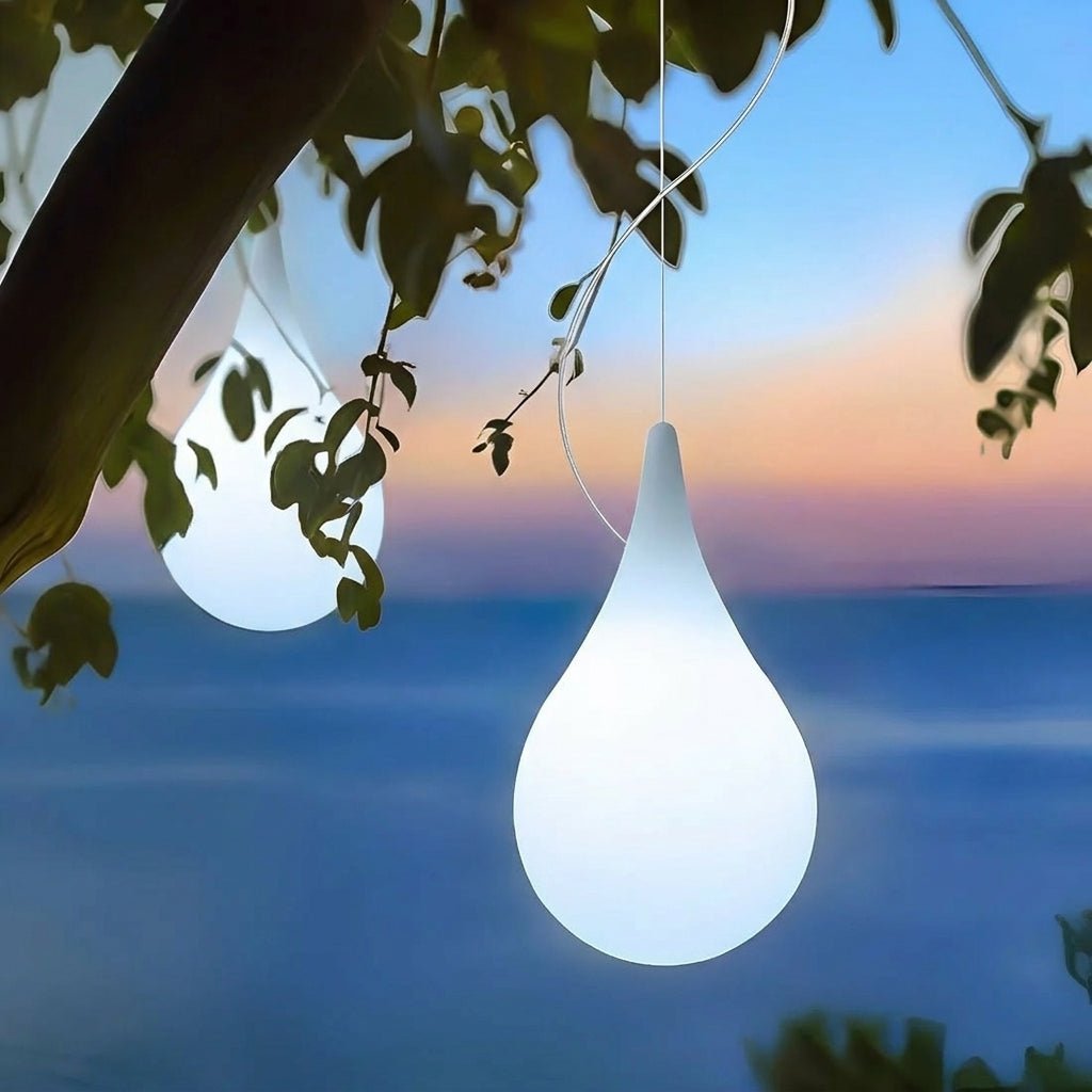 Outdoor Pendant Light in Raindrop Design - Pendant Lights - Cool White - Oaksoho