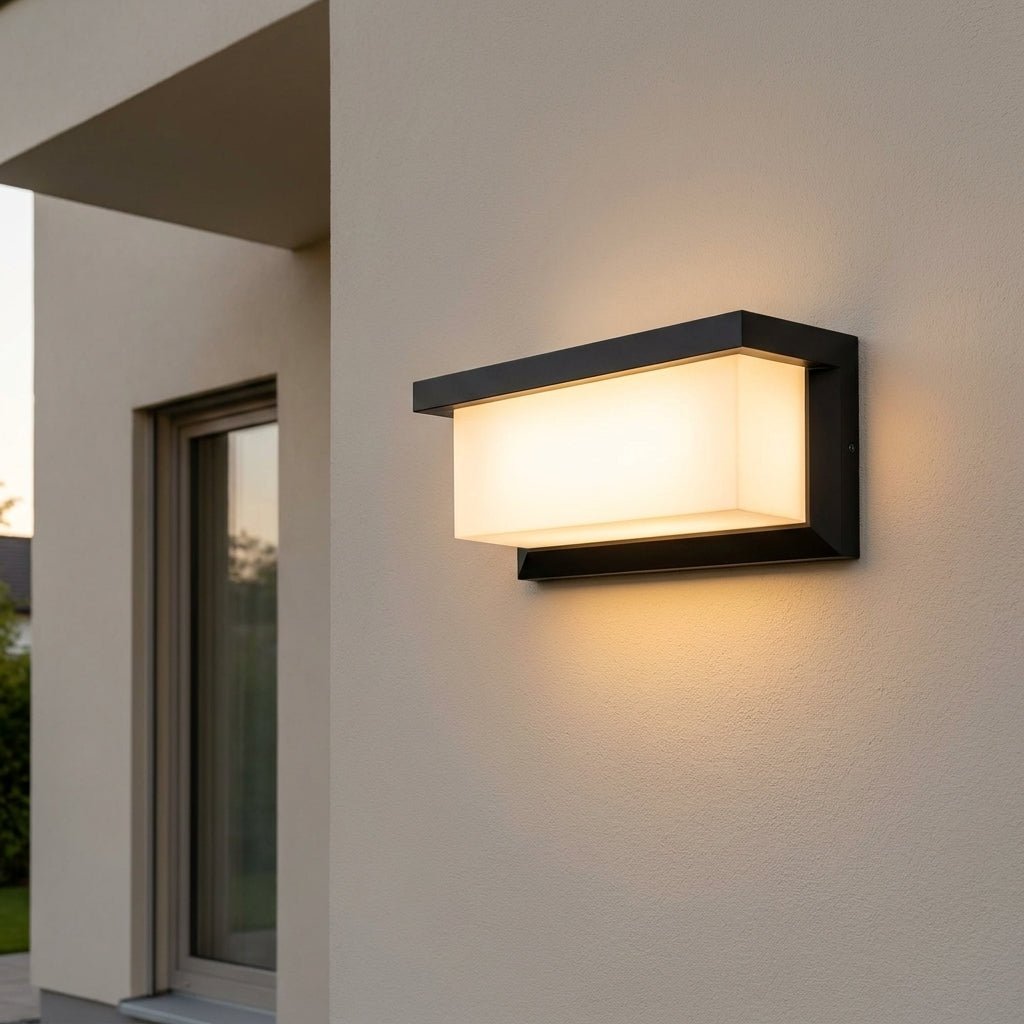 Outdoor Wall Light with Sensor - Wall light - Horizontal Rectangle - Oaksoho