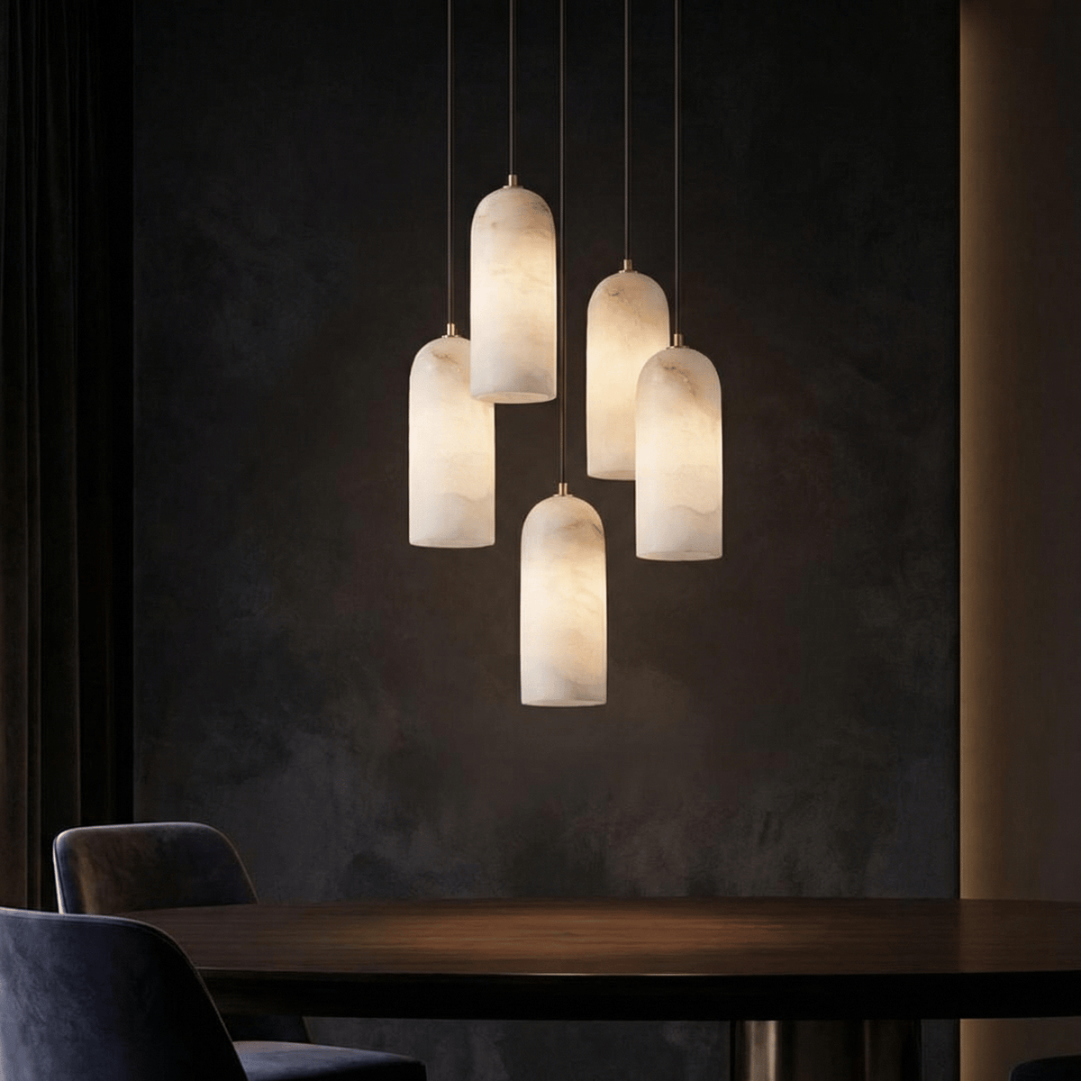 Pendant Light Fixture with Stone Finish - Pendant Light Fixtures - Oaksoho