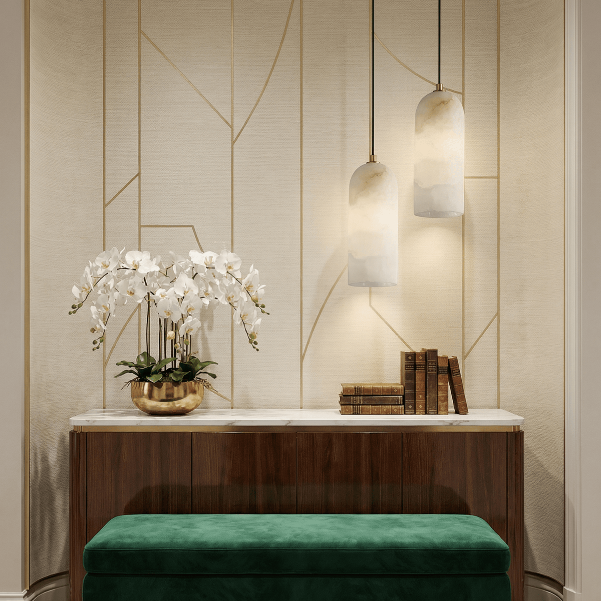 Pendant Light Fixture with Stone Finish - Pendant Light Fixtures - Oaksoho