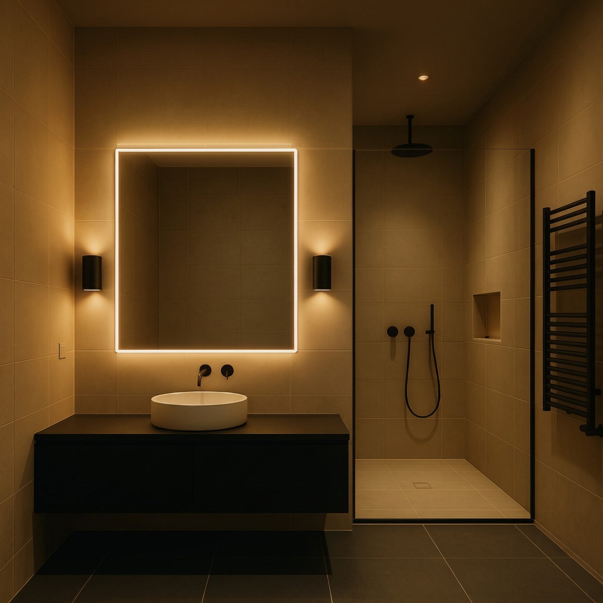 Plug In Wall Lamp with Day Night Sensor - Night Lights & Ambient Lighting - Black - Oak Soho