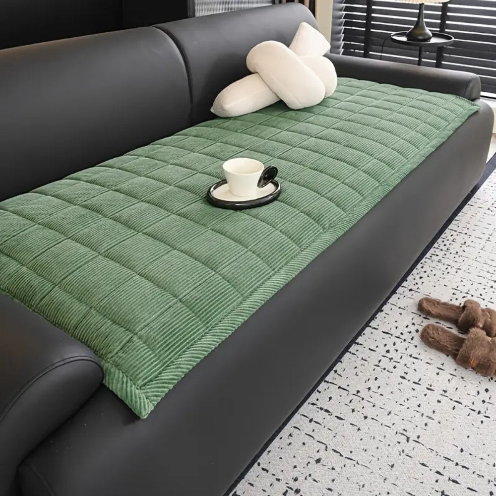 Quilted Sofa Protector - Sofa Protector - Green - Oaksoho