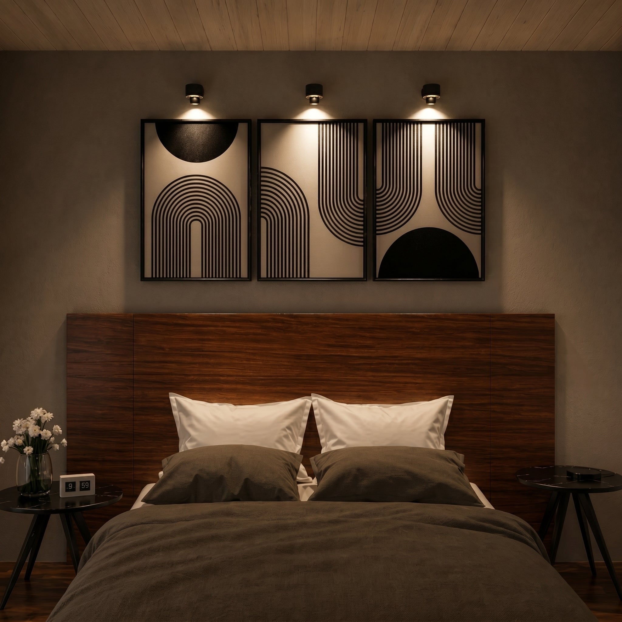 Rechargeable Magnetic LED Spot Wall Light - Wall Light - Black - Oaksoho
