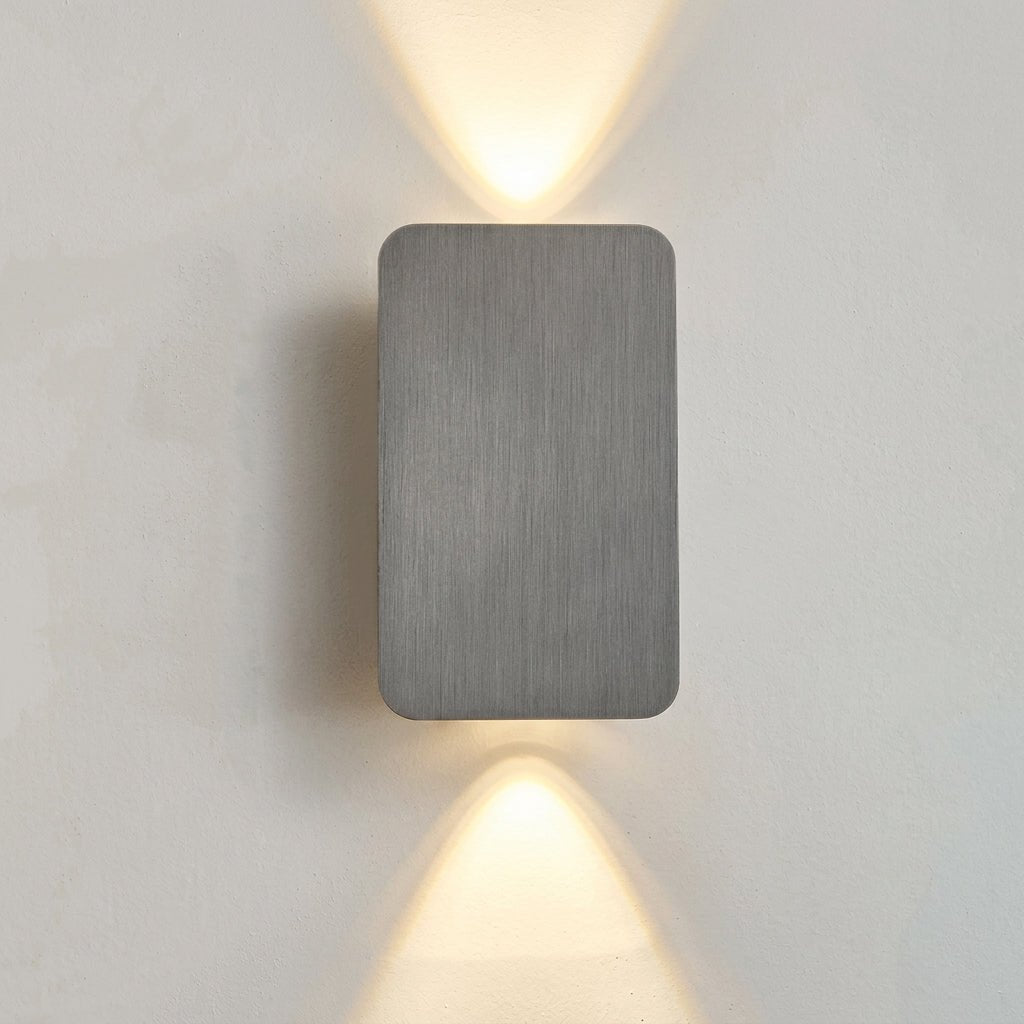 Rectangular Up Down LED Wall Lamp Light - Wall Light Fixtures - Grey - Oaksoho