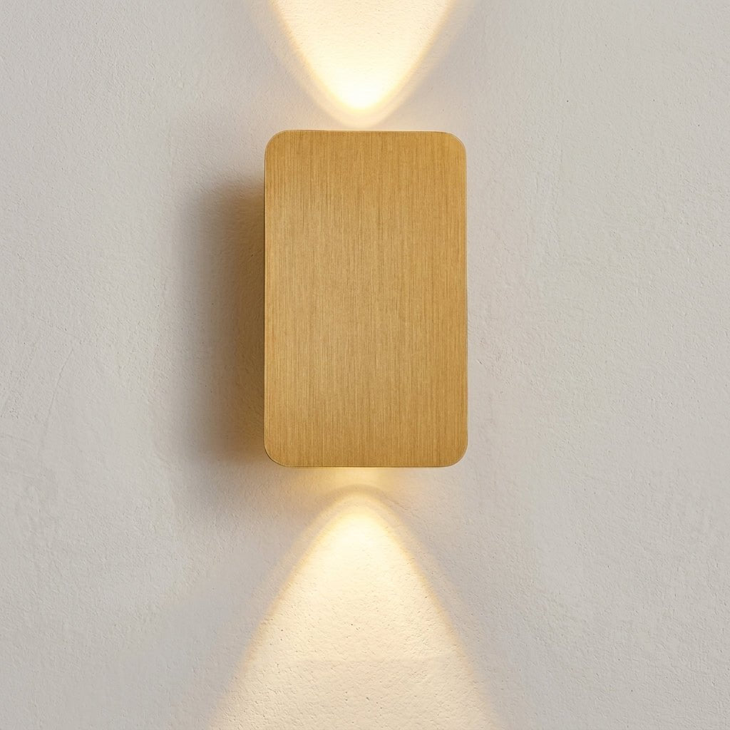 Rectangular Up Down LED Wall Lamp Light - Wall Light Fixtures - Gold - Oaksoho