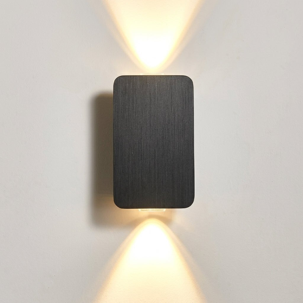 Rectangular Up Down LED Wall Lamp Light - Wall Light Fixtures - Black - Oaksoho