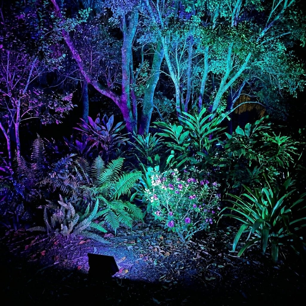 RGB LED Outdoor Spotlight Waterproof for Garden and Landscape Lighting - RGB LED Outdoor Spotlight - Oaksoho