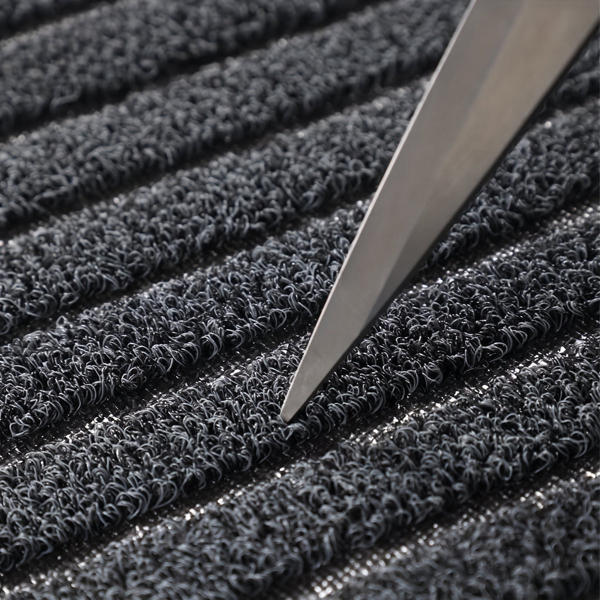 Ribbed Striped Entrance Doormat for Outdoor and Indoor Use - Door Mats - Black - Oak Soho