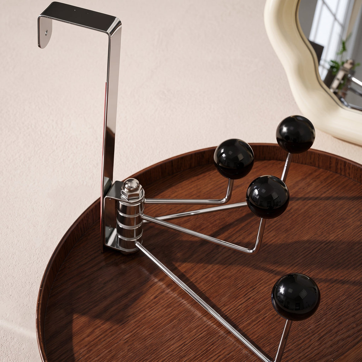 Rotatable Wall Hook with Ball Tips - Utility Hooks - Black - Oaksoho