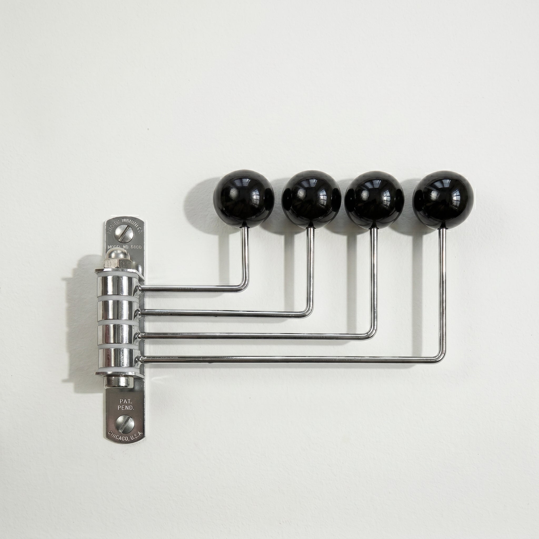 Rotatable Wall Hook with Ball Tips - Wall Hook - Black - Oaksoho