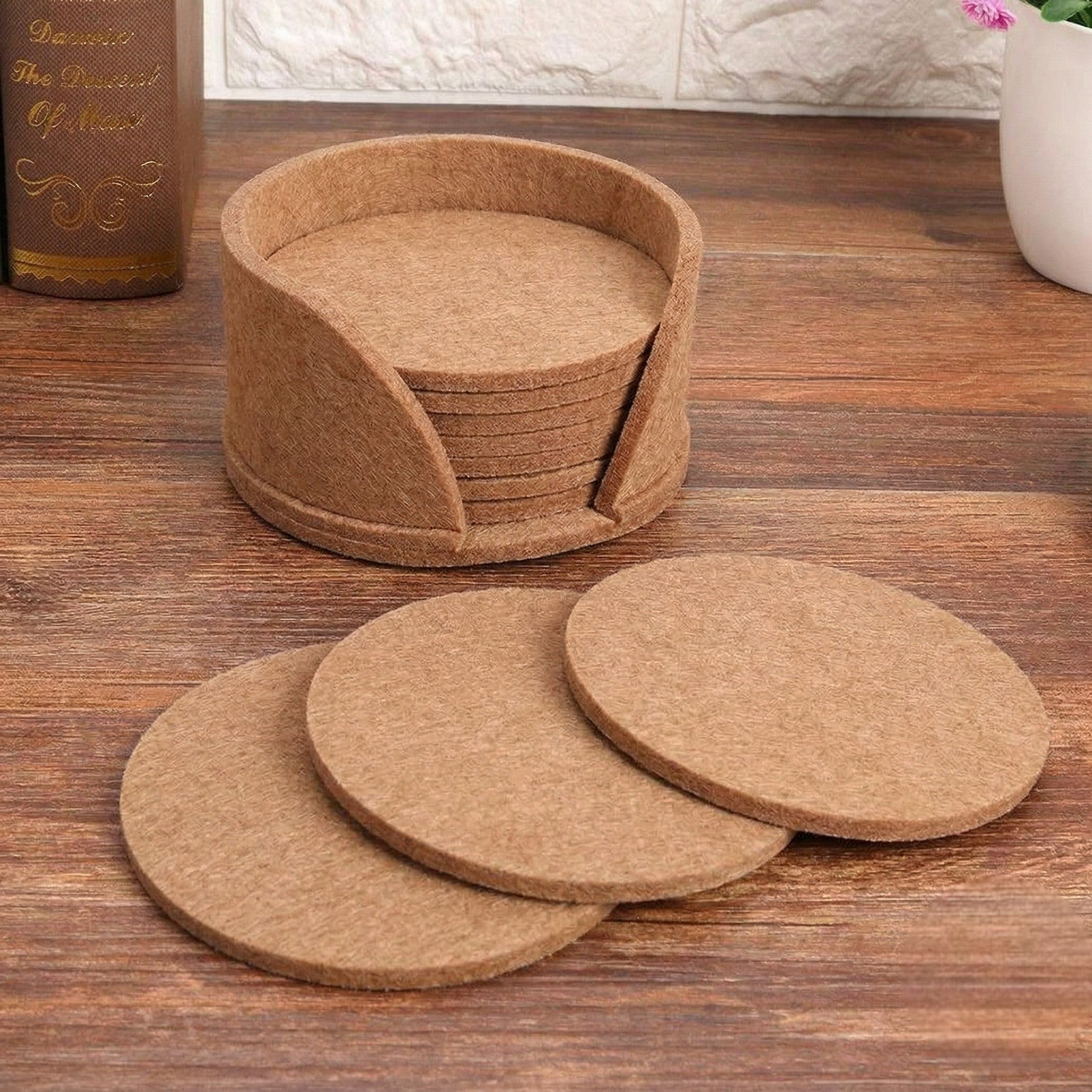 Round Felt Coaster Set - Coasters - Oaksoho